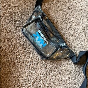 Transparent Crossbody Bag with Black Accents